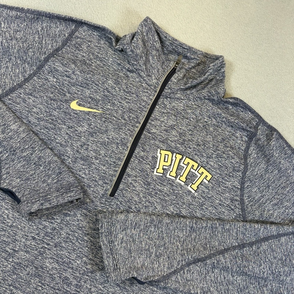Nike Pitt Panthers Women's Medium Dri-FIT 1/4 Zip Pullover Blue NCAA Pittsburgh